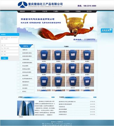 重庆傲扬化工产品有限公司网站建设案例